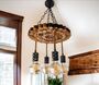 Live Edge Wood Chandelier, thumbnail 1 of 7