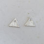 Sterling Silver Textured Triangle Charm Hoops, thumbnail 6 of 10