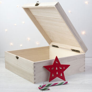 Personalised Christmas Eve Box With Festive Pattern, 9 of 10