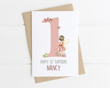 Personalised Children's Birthday Card Blush Fairy, 6 of 7