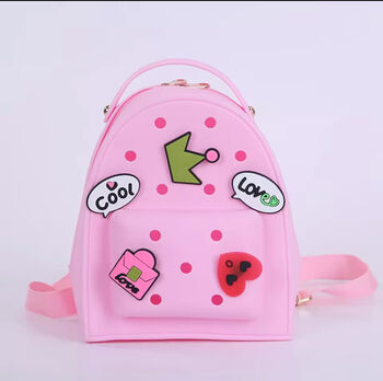 Kid’s Waterproof, Washable, Silicone Croc Backpack’s And Charms, 10 of 11