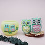 G Decor Green Cute Owl Couple Figure Tealight Holder, thumbnail 3 of 6