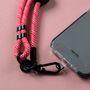 Pink Red Stripe Adjustable Phone Strap Universal Crossbody Rope Lanyard, thumbnail 2 of 3