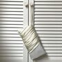 Ivory Ruched Satin Bridal Wedding Clutch, thumbnail 4 of 7