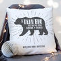 'A Bear Hug From' Personalised Locations Cushion, thumbnail 5 of 9