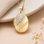 Personalised 9ct Mixed Yellow Gold Oval Mum Locket, thumbnail 2 of 9