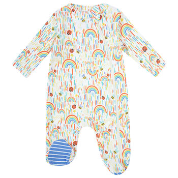 Rainbow Zip Up Baby Sleepsuit, 2 of 8