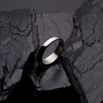 Engraved Silver Rectangle Signet Ring, 6 of 12