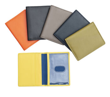 Leather Personalised Gift Bus Pass Credit Card Holder Wallet Rfid Protected, 3 of 5