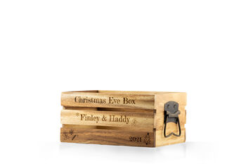 Personalised Engraved Hardwood Christmas Eve Box, 2 of 4