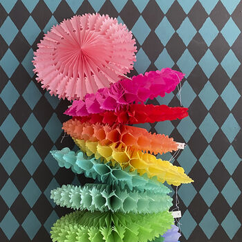 Pink Paper Fan Hanging Decoration, 2 of 8