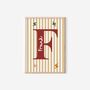 Personalised Chidlrens Neutral Striped Wall Print, thumbnail 3 of 3