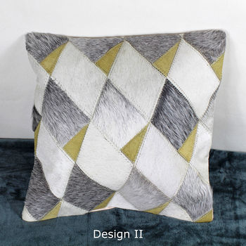 Cowhide Triangle Cushions Covers By G Decor, 3 of 4