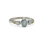 White Opal Ring With Aqua Chalcedony, thumbnail 6 of 8