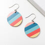 Florida Wooden Drop Earrings, thumbnail 2 of 7