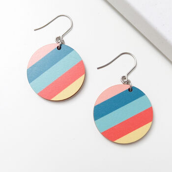 Florida Wooden Drop Earrings, 2 of 7