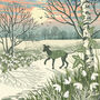 Greyhound Or Whippet Dog Walking Christmas Card, thumbnail 2 of 5