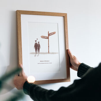 Personalised Signpost Couple Print, 3 of 6