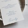 Deckle Edge Wedding Menu, thumbnail 4 of 11