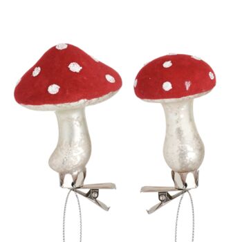 Two Mushroom Decorative Tree Clips, 2 of 3