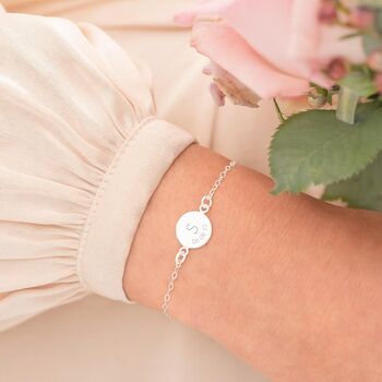 Initial And Date Personalised Bracelet Wedding Gift Set, 4 of 12
