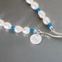 Sterling Silver Pearl And Birthstone Sliding Bracelet, thumbnail 5 of 9
