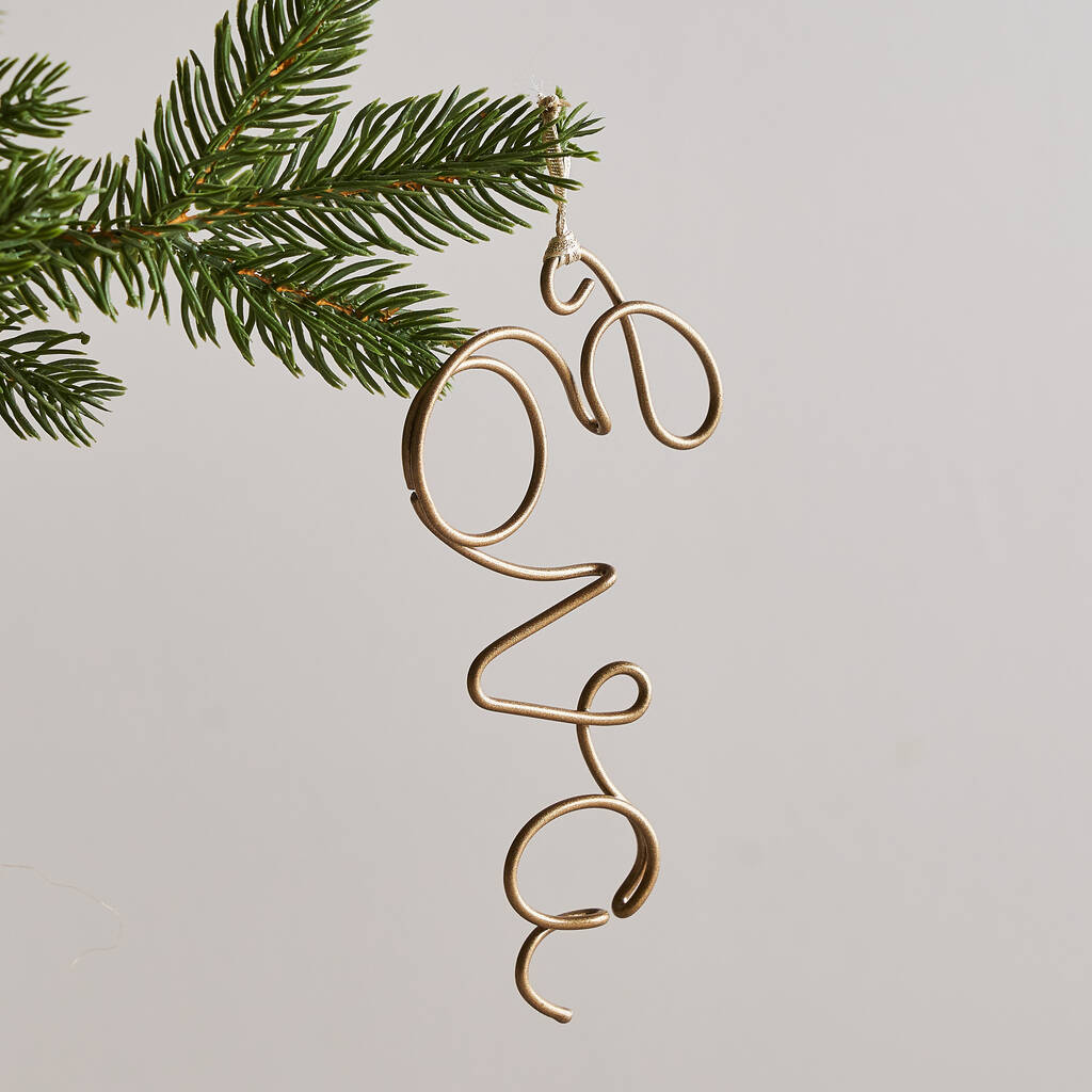 Personalised Wire Name Tree Decorations, 1 of 5