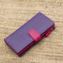 Purple And Multicolour Womans Leather Purse Wallet Rfid, thumbnail 6 of 12