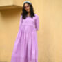 Daisy Embroidered Lilac Maxi Dress, thumbnail 1 of 5