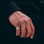 Mens Ring Stainless Steel Silver Band Ring 8mm Thick Ring, thumbnail 2 of 11