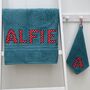 Personalised Children's Beach Towel With Letters, thumbnail 7 of 10