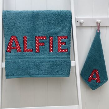 Personalised Beach Towel With Appliqued Letters, 5 of 8