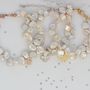 White Keshi Pearl Bracelet With Good Luck Charm, thumbnail 2 of 12
