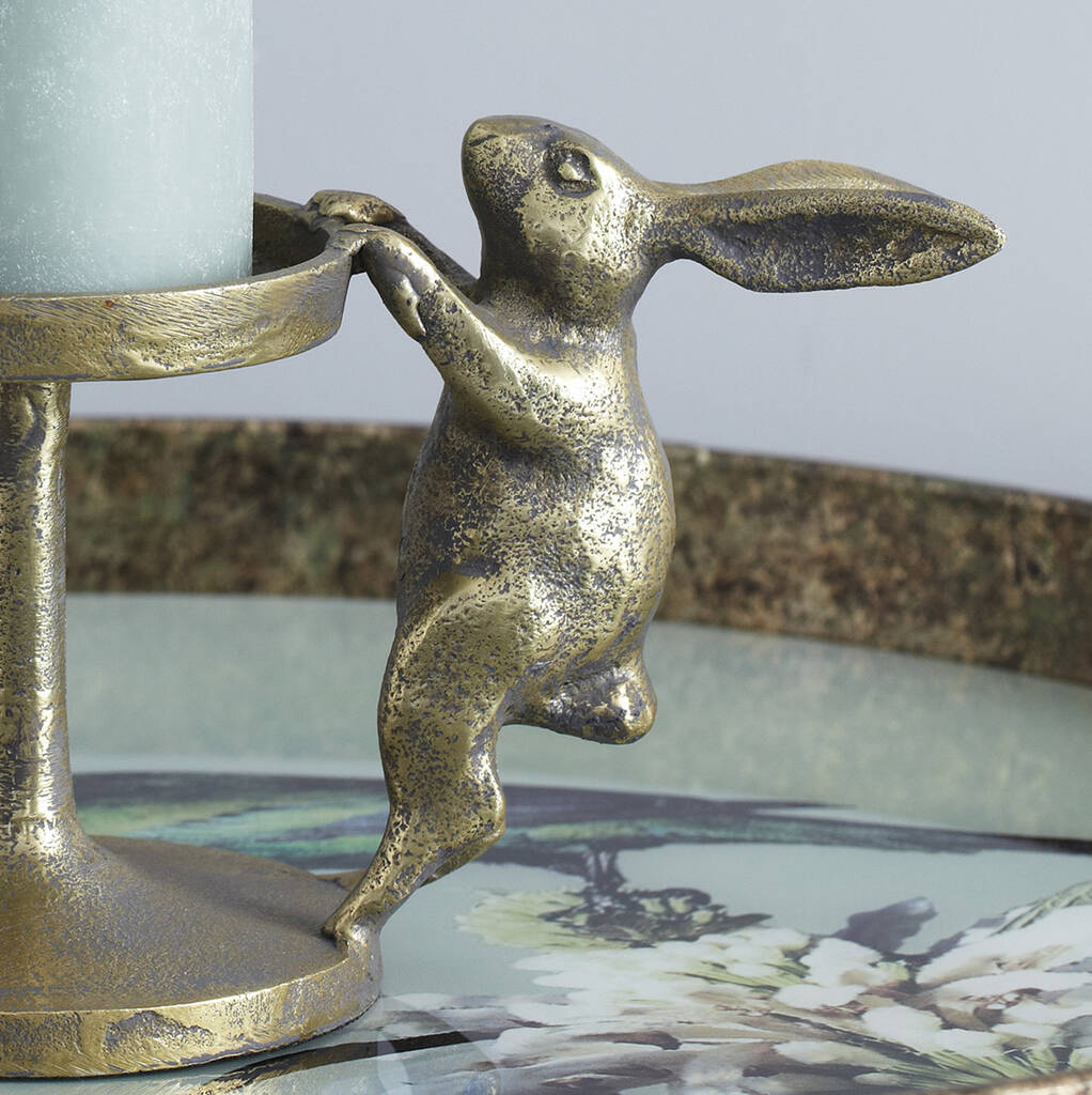 Brass Bunny Candle Holder By Primrose & Plum