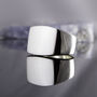 Men's Solid Silver Square Signet Ring, thumbnail 1 of 3