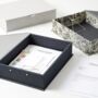 Fabric Box File In Grey, thumbnail 2 of 8