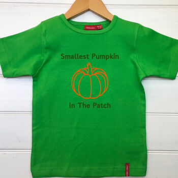 Personalised Pumpkin Child's Halloween T Shirt, 2 of 10