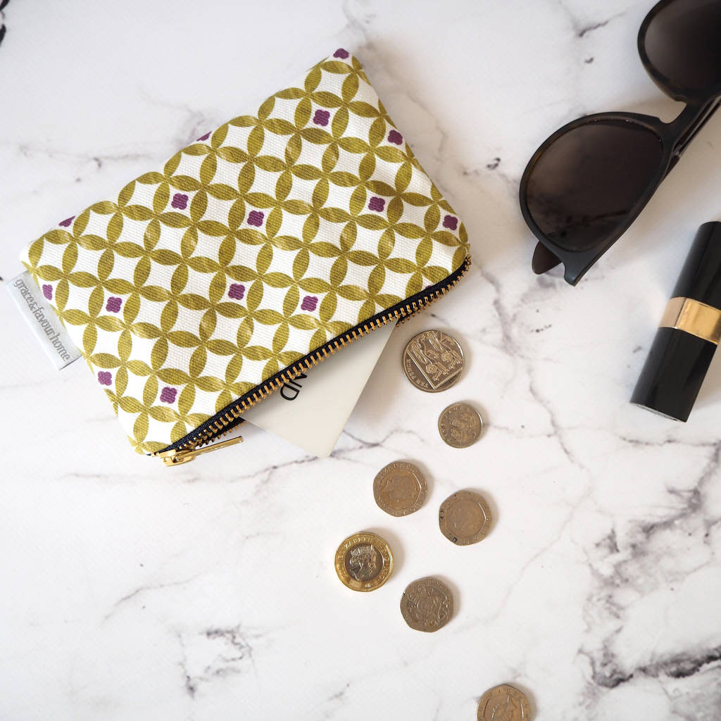 Paola Purse, Green Make Up Bag By Grace & Favour Home