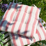 Cranberry Red Striped Seat Pads, thumbnail 1 of 4