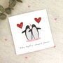 Personalised Penguin Valentine's Card, thumbnail 1 of 2