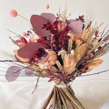 Preserved Burgundy Bouquet With Proteas Nocturne, 2 of 4