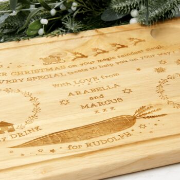 Personalised Christmas Eve Reindeer Treat Board, 2 of 11