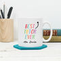 Personalised Best Tutor Mug Colourful, thumbnail 1 of 3