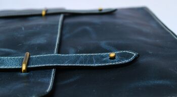 Personalised Handmade Real Leather Work Shoulder Bag, 4 of 9