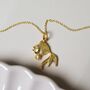 Gold Plated Sterling Silver Fish Necklace, thumbnail 1 of 7