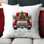 Personalised Christmas Vintage Truck Cushion – Choose Colour And Add Wording, thumbnail 9 of 9
