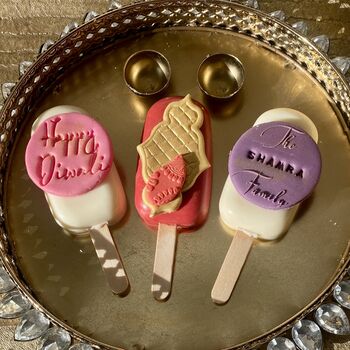 Personalised Diwali Trio Of Cakesicle Gift, 9 of 12