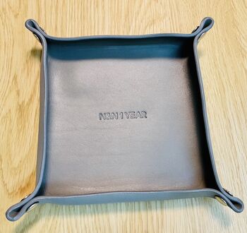 Personalised Grey Leather Valet Tray, 2 of 12