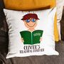 Personalised Boy's Face Cushion Gift For Book Lovers, thumbnail 4 of 11