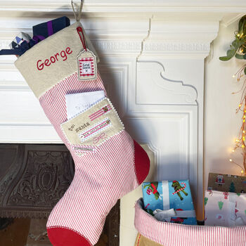 Personalised Stripe Letter To Santa Stockings, 9 of 9